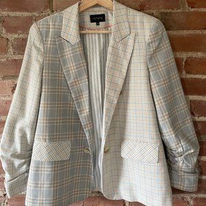 Geometric Plaid Blazer